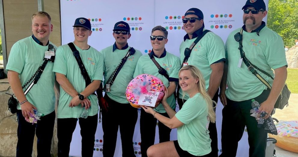 Donut Lympics - Julie Woods with Longview Firefighters